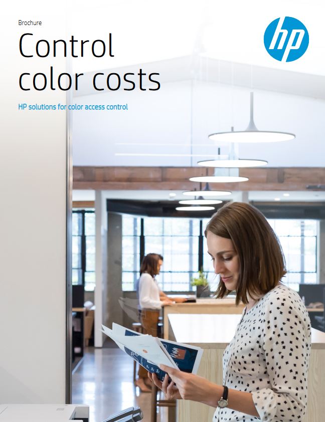 HP, Control Color Costs, Brochure, Hewlett Packard, Document Essentials