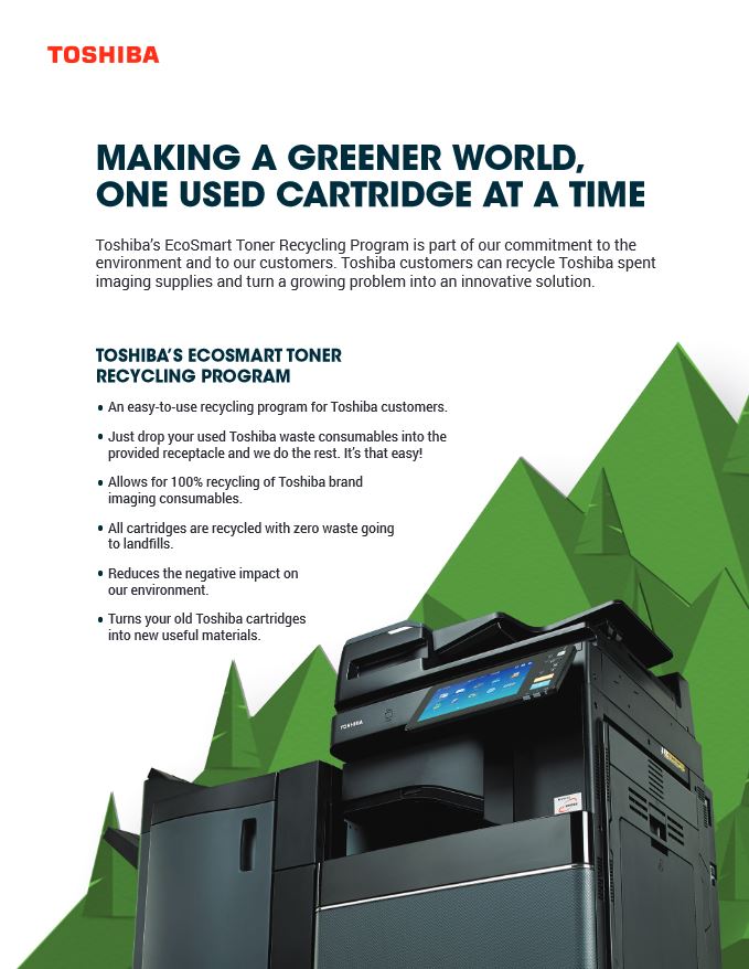 Toner Recycling Program, Toshiba, Document Essentials