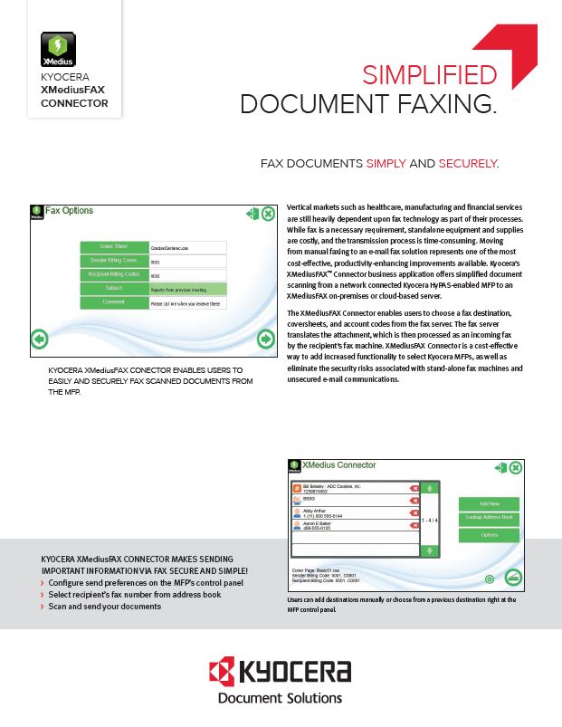 Kyocera, Software, Document Management, Xmediusfax Connector, Document Essentials