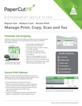 Papercut, Mf, Government Flyer, Document Essentials