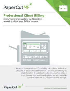 Papercut, Mf, Professional Client Billing, Document Essentials